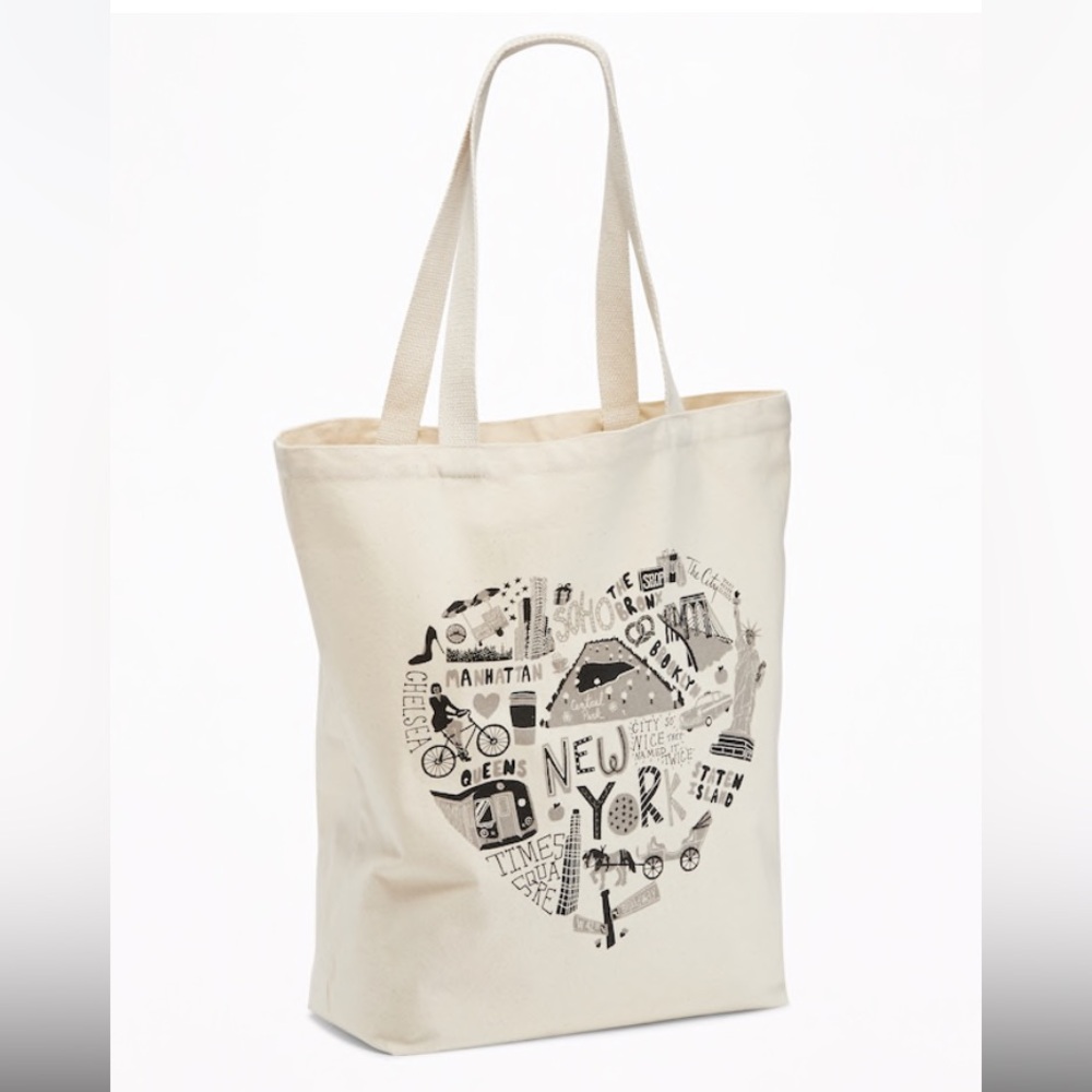 New York design canvas tote